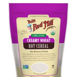 Bob's Red Mill Organic Creamy Wheat Hot Cereal 24 Oz 680 G
