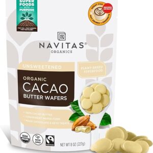 Navitas Organics Organic Cacao Butter Wafers Unsweetened 8 oz.