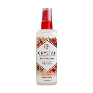 Crystal Mineral-Enriched Deodorant Spray Pomegranate 4 Fl Oz 118 ml