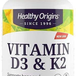 Healthy Origins Vitamin D3 and K2 60Sgels