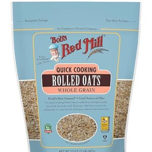 Bob's Red Mill Quick Cooking Rolled Oats Whole Grain 32 Oz 907 G