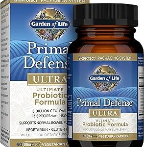 Garden of Life Primal Defense Ultra Probiotic Formula 15 Billion Cells 60 Vegetarian Capsules