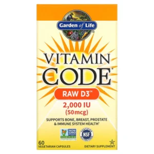 Garden of Life Vitamin Code Raw D3 2000Iu (60 Count)