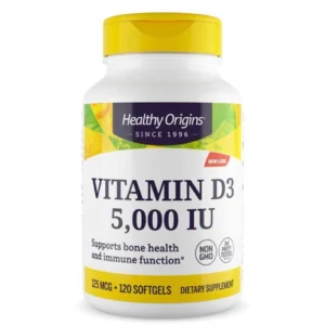 Healthy Origins Vitamin D3 5000 Iu 120 Softgels