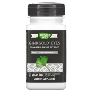 Nature's Way Ginkgold Eyes 60 Mg 60 Vegan Tablets (30 Mg Per Tablet)