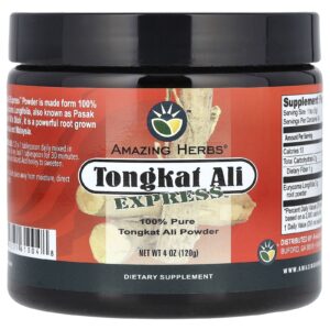 Amazing Herbs Black Seed Tongkat Ali Express Raw Powder 4 oz.