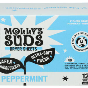 Molly's Suds Dryer Sheets Peppermint