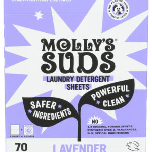 Molly's Suds Laundry Detergent Sheets 70 Loads Lavender 35 Sheets
