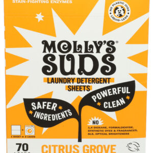 Molly's Suds Laundry Detergent Sheets 70 Loads Citrus Grove 35 Sheets