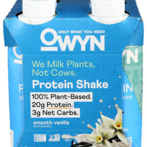 Owyn Protein 100% Plant-Based Drink Smooth Vanilla 20 G 4 Ct 11.14 oz.