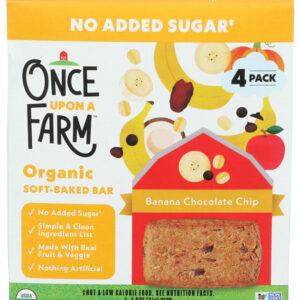 Once Upon A Farm Bar Baked Ban Chocolate Chip 4Pc, 4.8 OZ