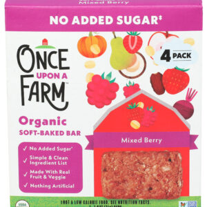 Once Upon A Farm Bar Baked Mixed Berry 4Pc, 4.8 OZ