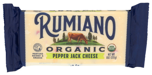 Rumiano Cheese Bar Pepper Jack Org 8 OZ.