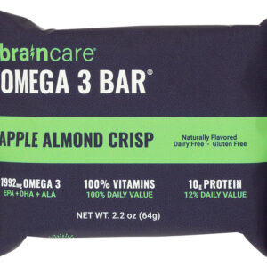 Braincare Bar Omega 3 Apple Almond Crisp, 2.2 OZ