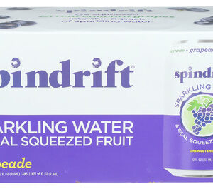 Spindrift Water Sparkling Grapeade 8Pk, 96 OZ