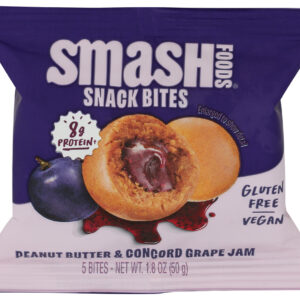 Smash Foods Snack Bites Pb Grape Jam, 1.8 OZ