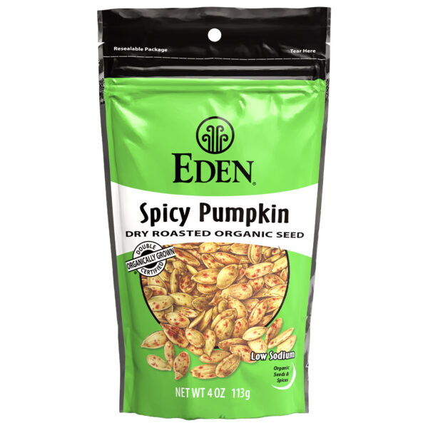 Eden Foods, Organic, Spicy Pumpkin Dry Roasted Seeds, 4 Oz (113 G)