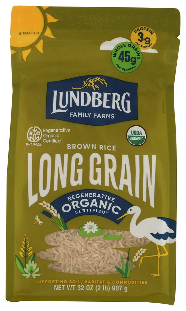 Lundberg Long Grain Brown Rice Organic 32OZ