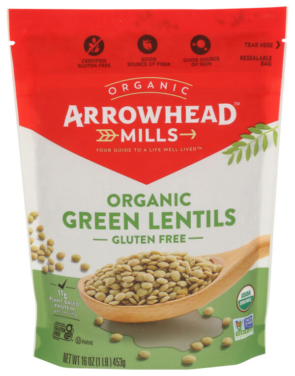 Arrowhead Mills Bean Green Lentil Organic 16 oz.