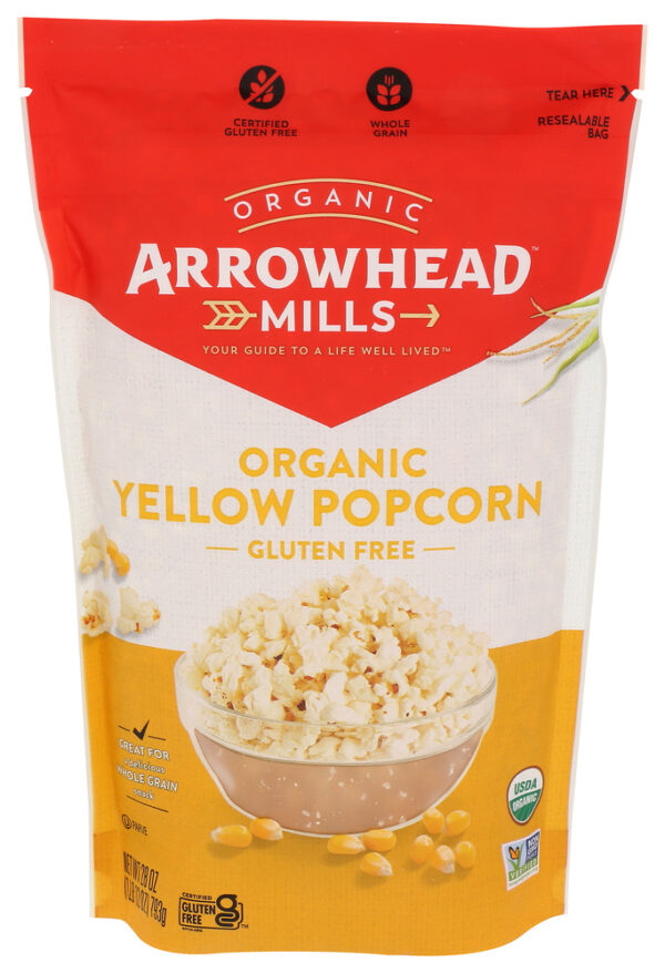 Arrowhead Mills Popcorn Yellow Organic 28 Oz