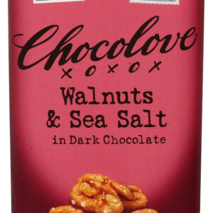 CHOCOLOVE CHOC BAR DRK WLNUT SSALT