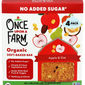 Once Upon A Farm Bar Baked Apple And Oat 4Pc, 4.8 OZ