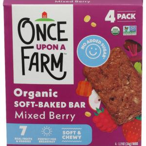 Once Upon A Farm Bar Baked Mixed Berry 4Pc, 4.8 OZ