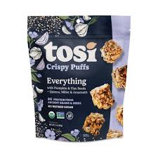Tosi Nut Free Puffs, Everything, Organic - 3 oz