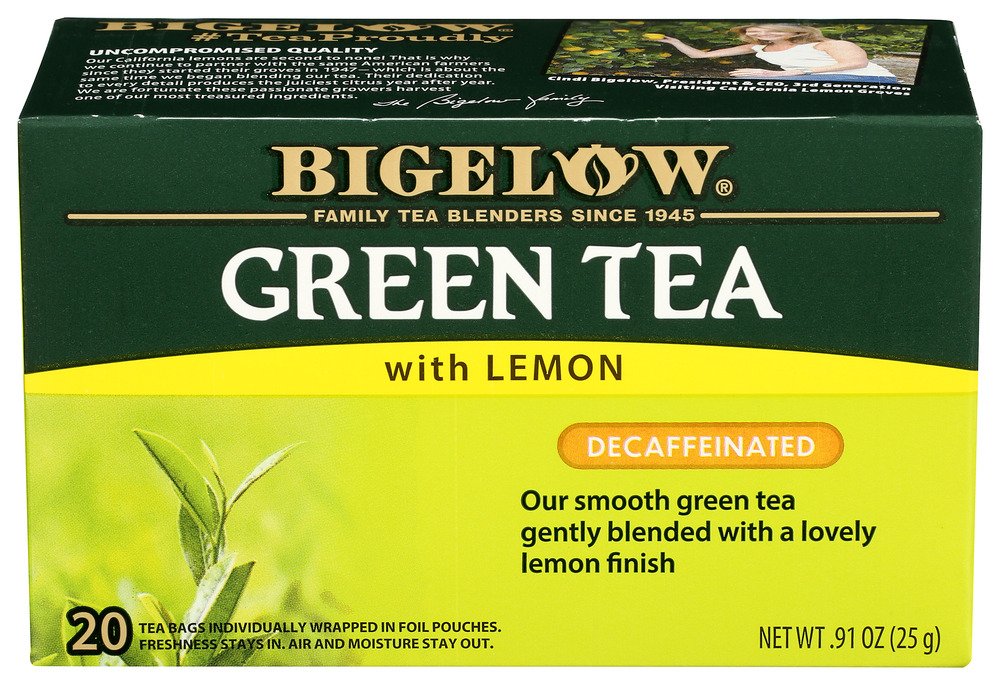Bigelow Green Tea with Lemon Decaffeinated 20 tea bags