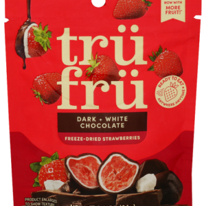 Tru Fru Dark and White Chocolate Freeze Dry Strawberries 3.4oz