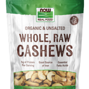 733739070661_1777753925 Now Whole Raw Organic Cashews Unsalted 10 Oz.
