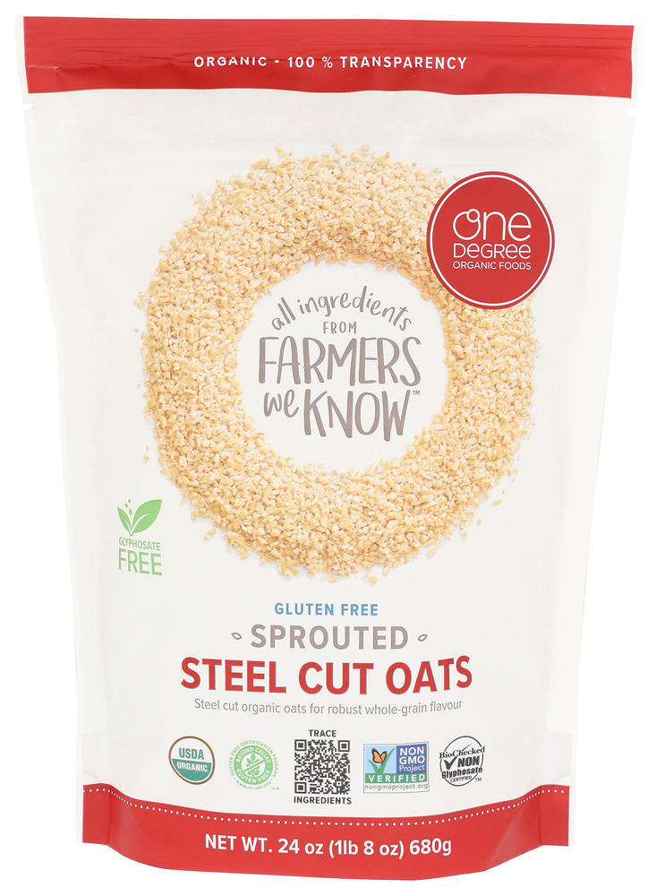 One Degree Oats Rolled Sprouted Orgaic 24oz