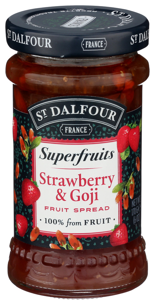 St Dalfour Spread Sprfrt Stwbr Goji - 6OZ