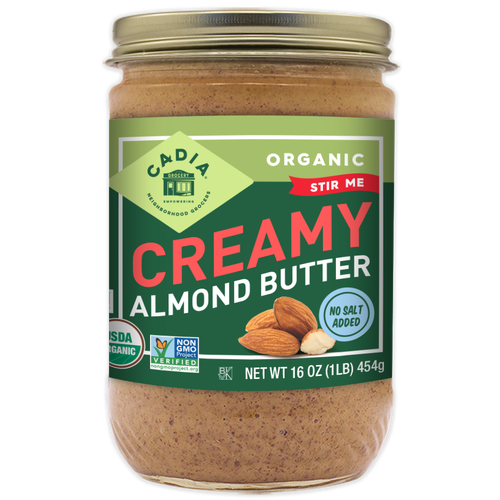 Cadia Organic Creamy Almond Butter 16 Oz.
