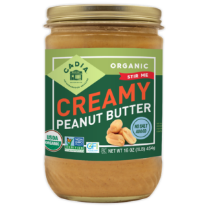815369013970_1782428273 Cadia Organic Peanut Butter Creamy No Salt 16 Oz.