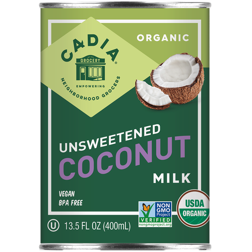 Cadia Organic Coconut Milk Unsweetened 13.5 Oz.