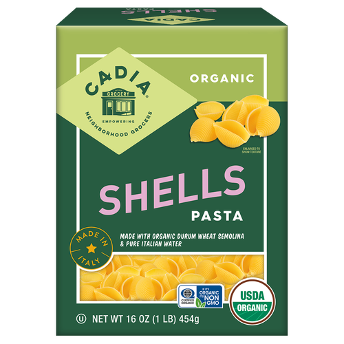 Cadia Organic Shells Pasta 16 Oz.