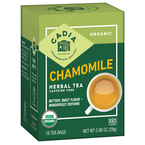 Cadia Organic Chamomile Tea Caffeine Free 16 Oz.