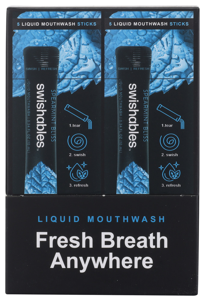 Swishables Mouthwash 5Pc Spearmint 1.7 FO
