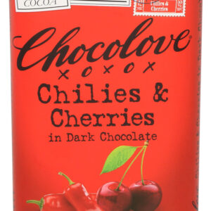 Chocolove Chocolate Bar Chili And Cherry, 3.2 OZ