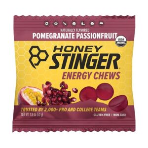 810815020977_1787851257 Honey Stinger Organic Pomegranate Passionfruit Energy Chew 1.8oz