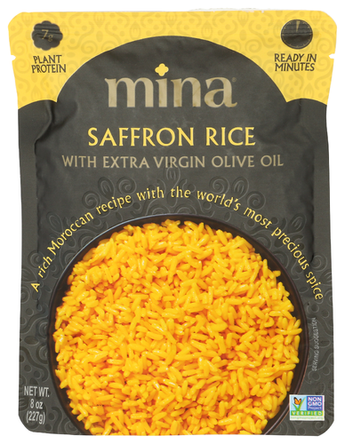 Mina Rice Saffron Evoo, 8 OZ