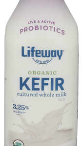 017077072328_1788371555 Lifeway Organic Whole Milk Kefir Plain 32Fl