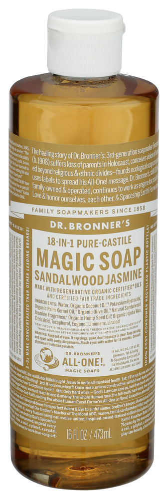 Dr Bronner Soap Liq Sndlwood Jasmne 16oz