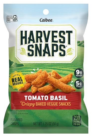 Harvest Snaps Snack Crisps Tomato Basil, 1.75 OZ