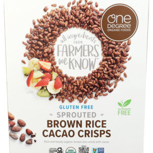 One Degree Cereal Rice Cacao Crisp Brown, 10 OZ