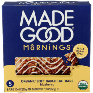 MadeGood Mornings Blueberry Soft Baked Oat Bars 5.3oz