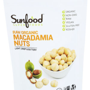 Sunfood Superfoods Nuts Macadamia Org, 8 OZ