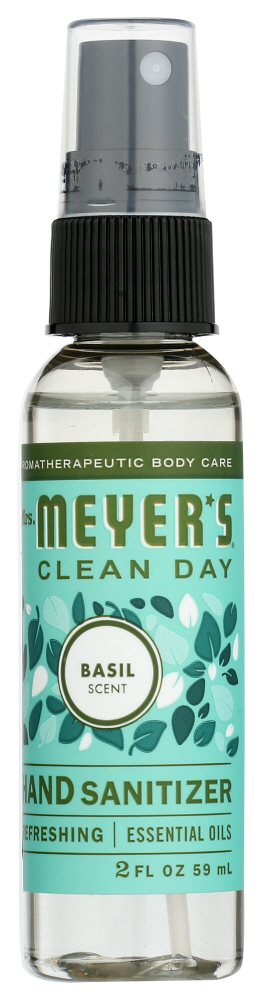 Mrs Meyers Clean Day Sanitizer Hand Basil Scent, 2 FO