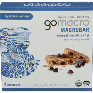 810039910238_1788371726 Gomacro Bar Oatmeal Chocolate Chip 4Ct, 9.2 OZ